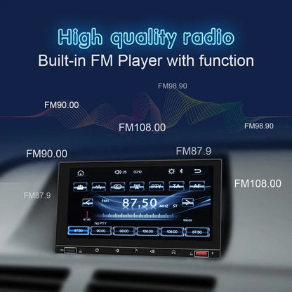 KingFurt 7" Double Din Car Stereo with Apple Carplay & Android Auto Play MP5 Camera HD Screen, FM Radio, Mirror Link