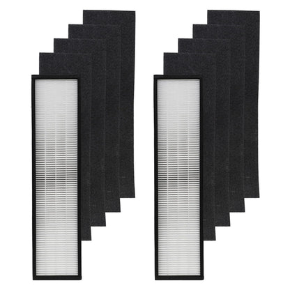 Filter-Monster – Replacement HEPA Filter with 4 Carbon Pre-Filters Set, 2 HEPA and 8 Carbon Filter Pack - Compatible with GermGuardian FLT5000 Air Purifier Filter Size C