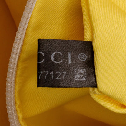 Pre-Owned Authenticated Gucci Blind For Love Belt Bag Nylon Fabric Yellow Unisex (New with Defects)