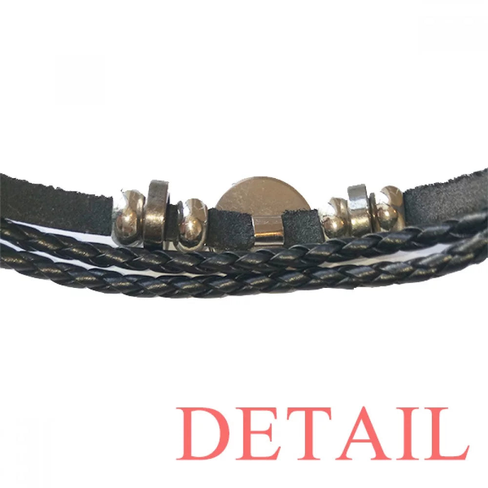 Mexico Culture Flag Famous Tourist Spots Graffiti Bracelet Braided Leather Woven Rope Wristband