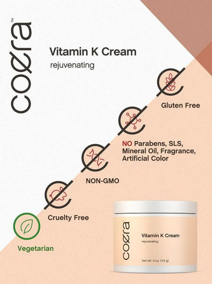 Vitamin K Cream | 4 oz | Premium Formula for Bruises - 4 oz