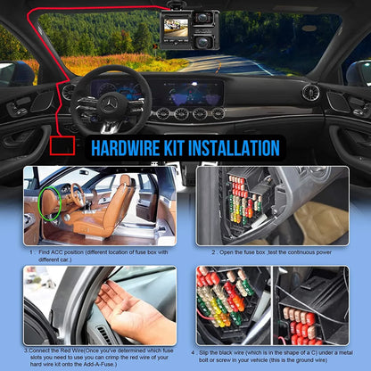 PRUVEEO Dash Cam Hardwire Kit, Intelligent and Adjustable Low-Voltage Protection Fit for 98% Dash Cam, 13ft Mini USB