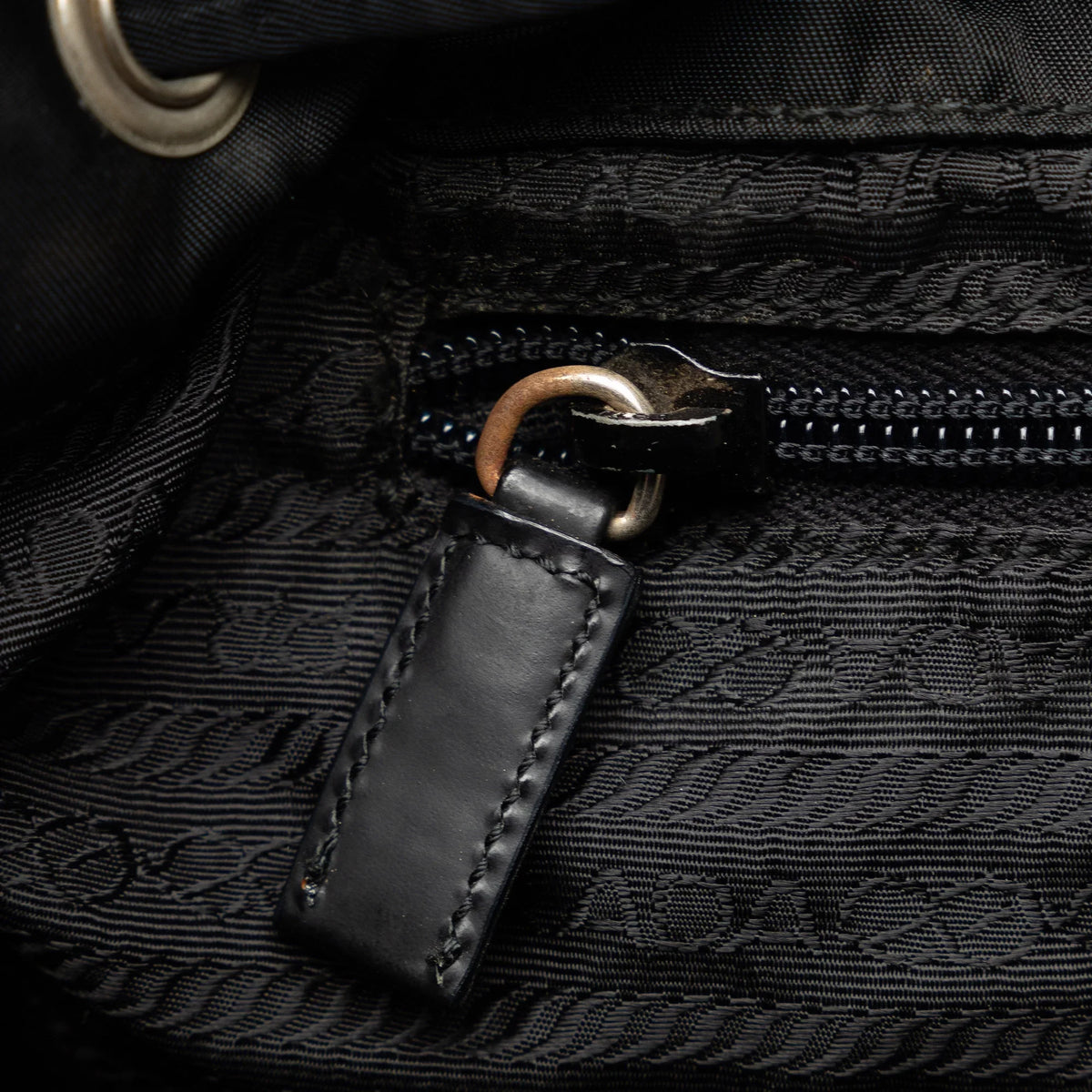 Pre-Owned Authenticated Prada Tessuto Backpack Nylon Fabric Black Unisex (Fair)