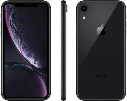 Restored Apple iPhone XR A1984 (Fully Unlocked) 64GB Black (Grade A) w/ Wireless Charger (Refurbished)