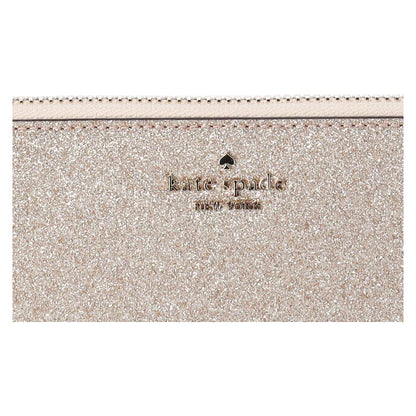 Kate Spade Glimmer Large Top Zip Tote Shoulder Bag Gold Glitter Holiday + Wallet