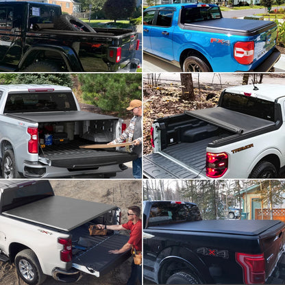 Kikito Vinyl Soft Roll-Up Tonneau Cover Truck Bed for 2022-2024 Tundra 6.7FT (78.7") Bed w/o Trail Edition (for Models Without The Deck Rail System)