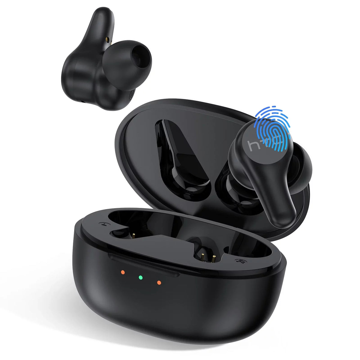 HTC True Wireless Earbuds Plus - Active Noise Cancellation IPX5 Water Resistant Bluetooth 5.0 Headphones with ENC, 24-Hour Playtime, Stereo in-Ear Touch Control Wireless Earphones
