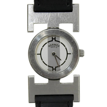 Pre-Owned HERMES Hermes paprika ladies quartz watch SS PA1.210 (Good)