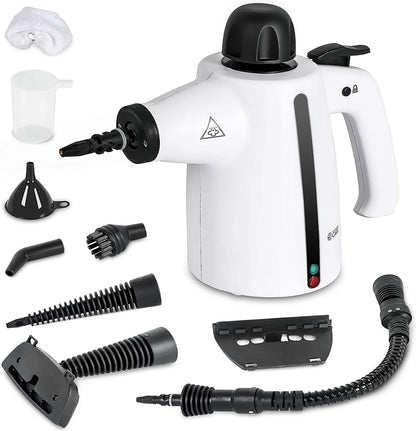 Handheld Steam Cleaner, 9-Piece Accessory Set, White, Steamer For Cleaning, Couch Cleaner, Steam Cleaner Carpet And Upholstery