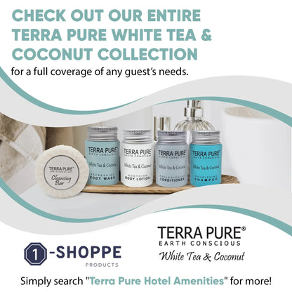 Terra Pure Aloe and Olive Oil Bar Soap, Travel Size Hotel Amenities, 1.25 oz (Pack of 100)