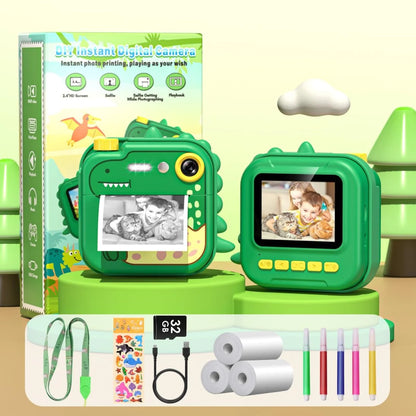 Instant Kids Camera with 2.4” Screen, 1080P, 32GB & Printing Paper