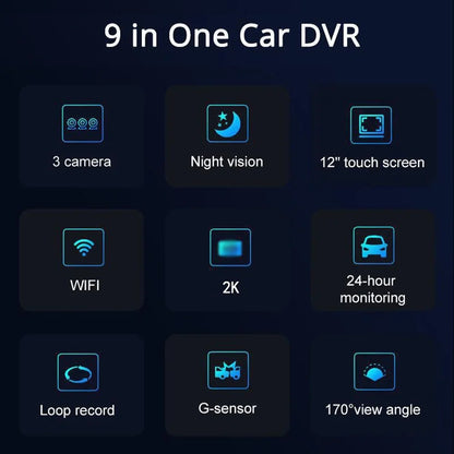 OWSOO Dashcam Car Video Recorder, Wide Angle Camcorder, WiFi Interconnection, Auto Safety Recorder