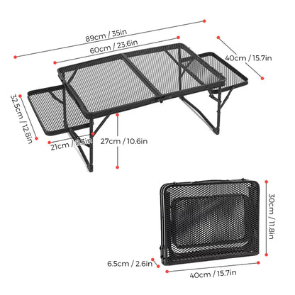 OWSOO Folding Table, Compact and Portable, Essential for Picnics and Camping, Food Prep Station