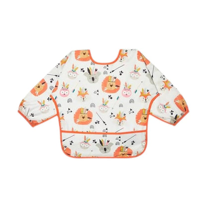 5-Pack Waterproof Long-Sleeve Bibs, Stain-Resistant & Adjustable