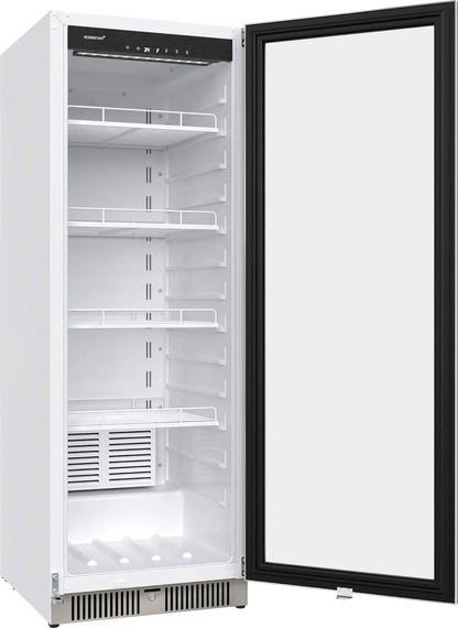 22 Wide 10.1 Cu. Ft. Commercial Beverage Merchandiser – Stainless Steel, Temp Alarm, Reversible Door