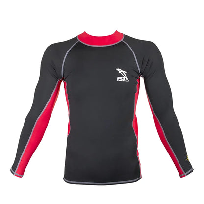 IST DS-46 Unisex Long Sleeve Spandex Rash Guard (Red / X-Large)