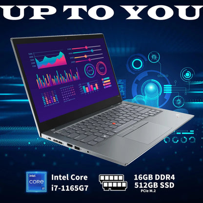 Lenovo ThinkPad T14s Gen 2 14" FHD Touchscreen Laptop, Intel 11th Gen i7-1165G7, 16GB RAM, 512GB PCIe SSD, Backlit Keyboard, WiFi 6, HDMI, Storm Gray, Win 10 Pro, 32GB Hotface USB Card