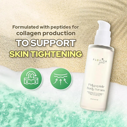 Florida Glow Polypeptide Collagen Boosting Serum | Body Oil Skincare For Glow Dry Skin | Moisturizer for Women & Men Enriched With Vitamin C, Squalene, Jojoba Oil - Pacific Sage Scent - 3.6fl Oz