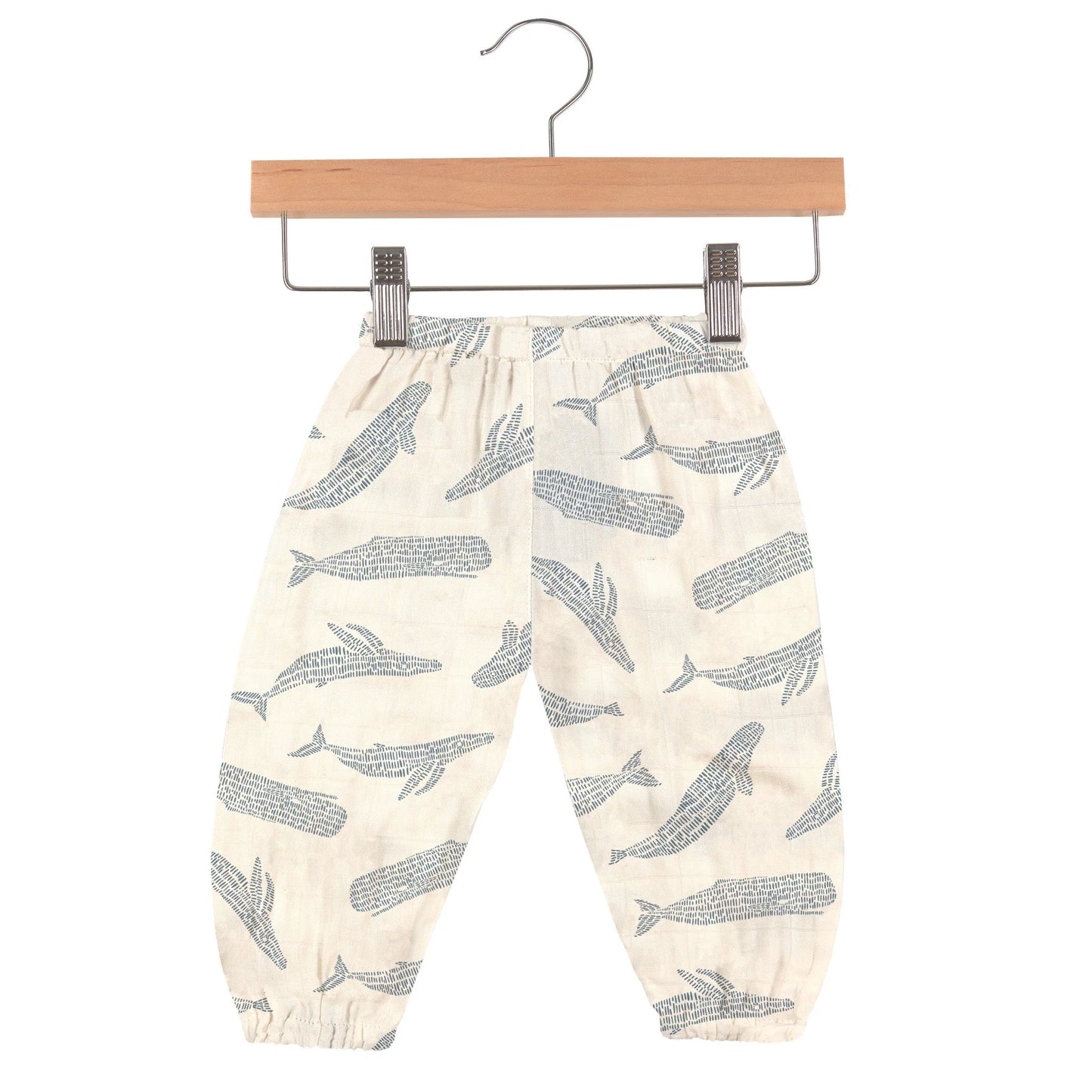 Blue Shadow Whales Bamboo Mini Pants