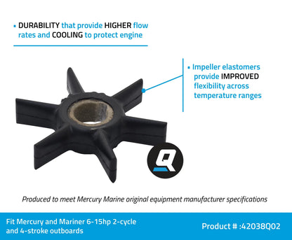 Quicksilver 42038Q02 Water Pump Impeller Outboard
