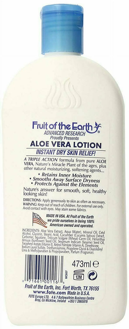 Fruit of the Earth Naturals Skin Cooling Lotion, Aloe Vera, 16 oz, 2 Pack