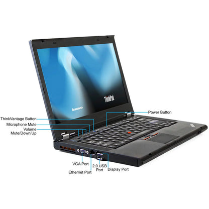 Lenovo ThinkPad T420 14.1 Inch Laptop i5 2.50 GHz 8GB 128 GB HDD Windows 10 Pro (Used)