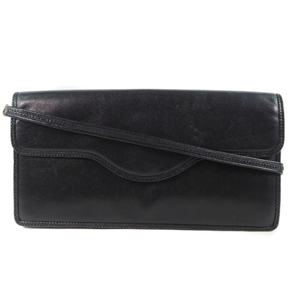 Pre-Owned Bally Barry Chain Shoulder Leather Black Women's Bag (Fair)