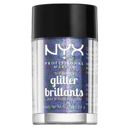 NYX Professional Makeup Face & Body Glitter, Violet 0.08 oz Pack of 2