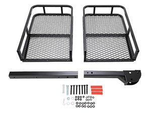 Kojem Hitch Cargo Carrier Rack 550lbs 60"x21"x6" for 2"x2" Hitch Receiver Van SUV Truck Trailer Folding Rear Luggage Basket Hitch Mount Cargo Rack