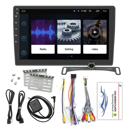 Ele-mall Double Din Car Stereo, 10.1" Android 10.1 Car MP5 Player, HD Touch Screen Car Radio W/Bluetooth Mirror Link GPS Function, Rear Camera Included