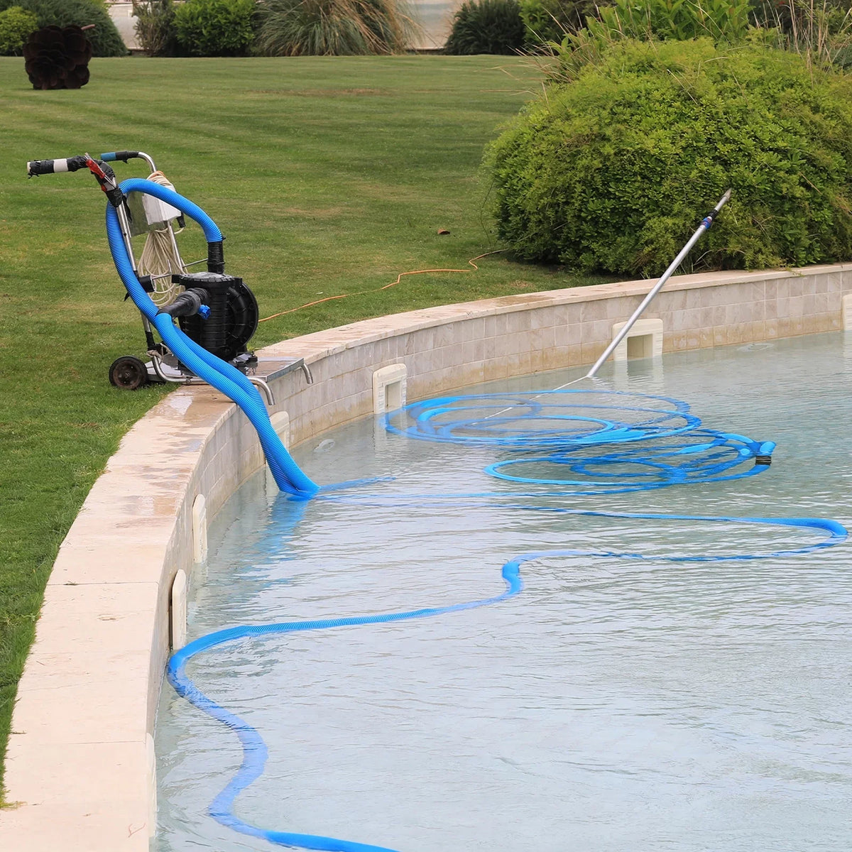 Lightweight Backwash Hose Lay Flat Reinforced Discharge PVC Hose 2" ID 33ft for Swimming Pool