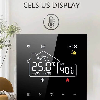 Docooler WiFi Indoor Thermostat for Central Air Conditioning Floor Heating Digital Display Mobile App Control