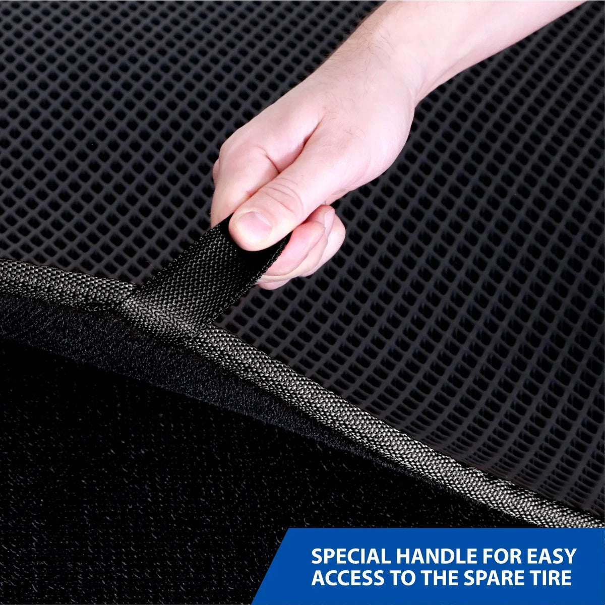 Goodyear Custom Fit Cargo Mat Liner for Jeep Wrangler 2019-2024 - Heavy Duty Trunk Liner, Dimond Shape, Luggage with Waterproof, Liquid & Dirt Trapping Technology - Anti-Slip Cargo Liner - GY004562