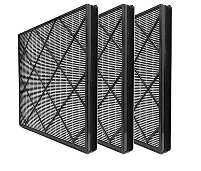 HE400 True HEPA Filter Replacement Activated Carbon Infused Advanced Odor Lock For Shark Air Purifier 4 Fan HE401 HE402 HE405, 3 Packs
