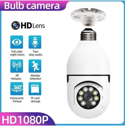 SPBPQY Light Bulb Camera, 2 Pack Security Camera 1080p, 360 Surveillance Camera (2.4GHz WiFi)