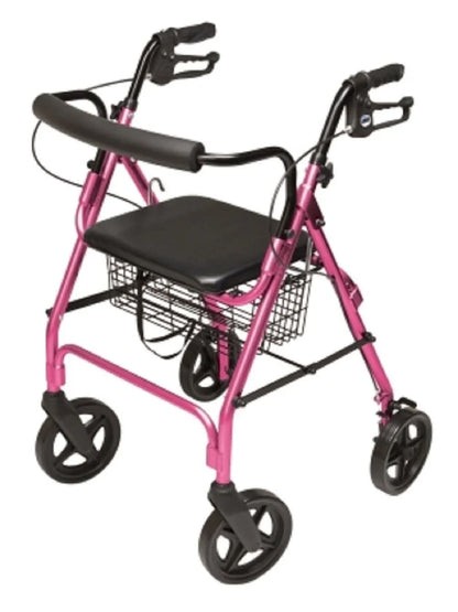 Lumex Walkabout Four-Wheel Contour Deluxe Rollator with 8" Wheels