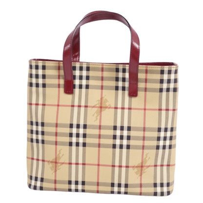 Pre-Owned Burberry London BURBERRY LONDON Handbag Tote Bag Check Pattern Ladies Brown (Good)