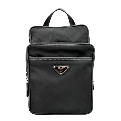 Pre-owned PRADA 2vz026 Nylon Backpack Bag Black