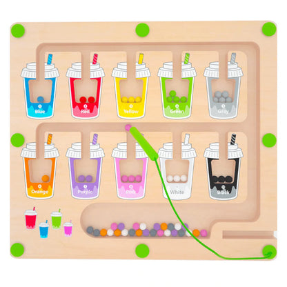 Montessori Magnetic Color & Number Maze Board, Ages 3–6