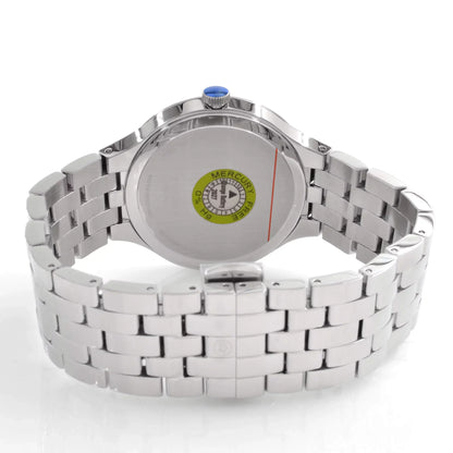 Movado 0607415 Unisex Veturi Black Dial Silver Tone Case Watch