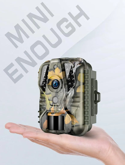 Mini Trail Camera - Game Camera 20MP 1080P with Night Vision Motion Activated Waterproof, Hunting Camera 0.2s Trigger Time for Wildlife Monitoring Deer Hunting-M9