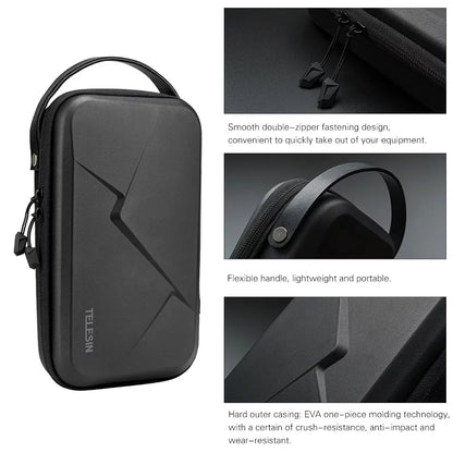 TELESIN Waterproof Portable EVA Storage Case - DIY Storage Box Compatible with DJI OSMO Action, OSMO Pocket 8/7/6/5 Action Camera and Accessories