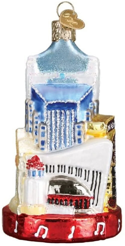 Nashville - One Glass Ornament 4.75 Inch, Glass - Music City Grand Ole Opry 20097