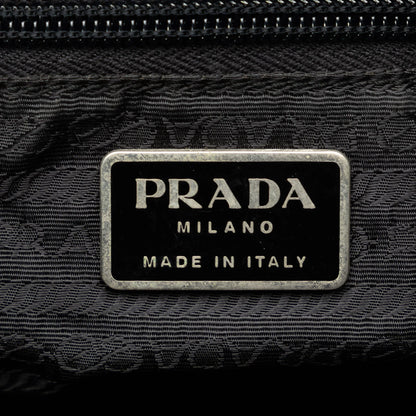 Pre-Owned Authenticated Prada Tessuto Backpack Nylon Fabric Black Unisex (Fair)