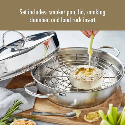 Demeyere Resto 4-pc Stainless Steel Stovetop Smoker Set