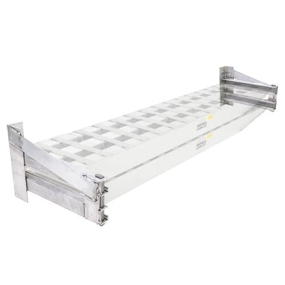 Loading Ramp Storage Brackets for Step Deck Trailers without Knee Braces