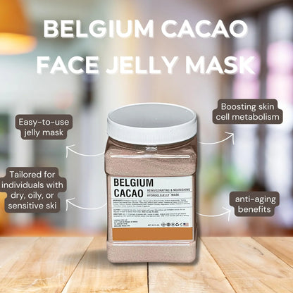 Luminous Skin Lab Belgium Cacao Jelly Mask, Peel off Facial Mask, Anti Aging, Reducing Dark Spot, All Skin Type, 30 fl oz
