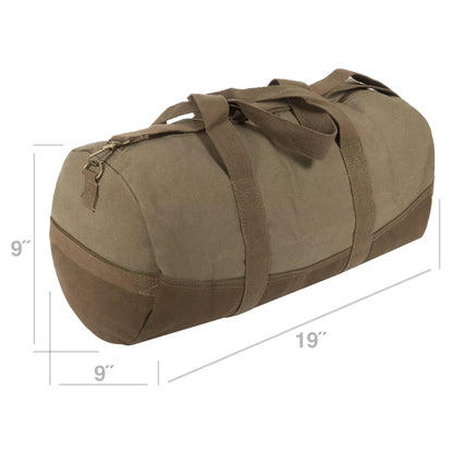 Doctor Who Dalek Two Tone 19in Duffle Bag with Brown Bottom, Detachable Strap
