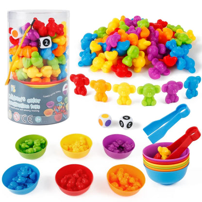 Montessori Counting & Sorting Game Set for Kids 3-5