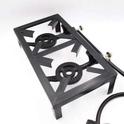 Lixada Propane Gas Cast Iron Stove Double Size for Patio BBQ Camping Cooking Standard